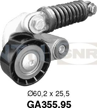 SNR GA355.95 - Ролик, поликлиновый ремень autosila-amz.com