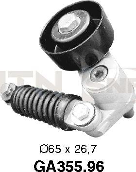 SNR GA355.96 - Ролик, поликлиновый ремень autosila-amz.com