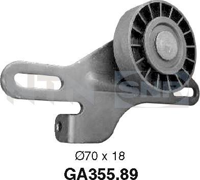 SNR GA355.89 - Ролик, поликлиновый ремень autosila-amz.com