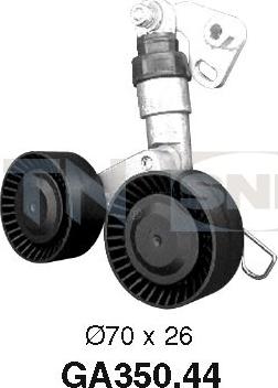 SNR GA350.44 - Ролик промежуточный поликлинового ремня BMW: 5 95-03, 5 97-04, 7 94-01, 8 90-99 autosila-amz.com