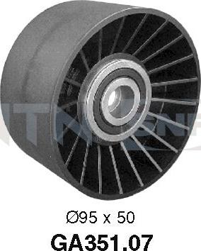 SNR GA351.07 - Ролик, поликлиновый ремень autosila-amz.com