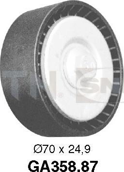 SNR GA358.87 - Ролик, поликлиновый ремень autosila-amz.com