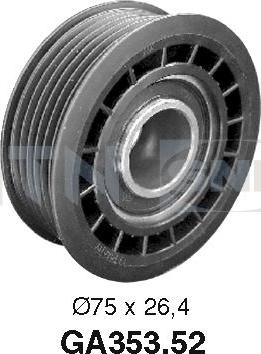 SNR GA353.52 - Ролик, поликлиновый ремень autosila-amz.com