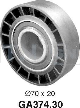 SNR GA374.30 - Ролик, поликлиновый ремень autosila-amz.com