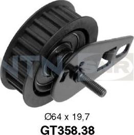 SNR GT358.38 - Натяжной ролик, зубчатый ремень ГРМ autosila-amz.com