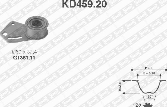 SNR KD459.20 - Комплект зубчатого ремня ГРМ autosila-amz.com
