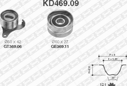 SNR KD469.09 - Комплект зубчатого ремня ГРМ autosila-amz.com