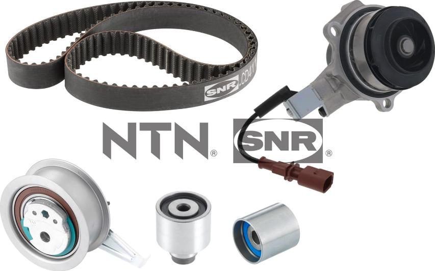 SNR KDP457.790S - Timing set (belt + pulley + water pump) fits: AUDI A1, A3, A4 ALLROAD B8, A4 ALLROAD B9, A4 B8, A4 B autosila-amz.com