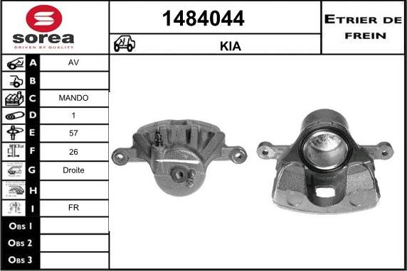 SNRA 1484044 - Тормозной суппорт autosila-amz.com