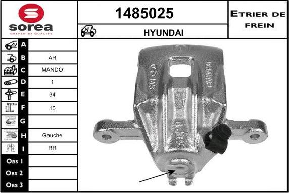 SNRA 1485025 - Тормозной суппорт autosila-amz.com