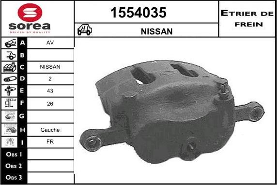 SNRA 1554035 - Тормозной суппорт autosila-amz.com