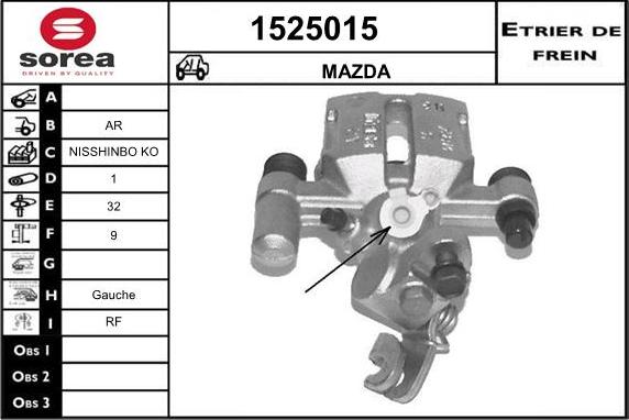 SNRA 1525015 - Тормозной суппорт autosila-amz.com