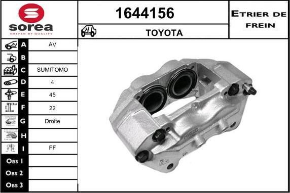 SNRA 1644156 - Тормозной суппорт autosila-amz.com