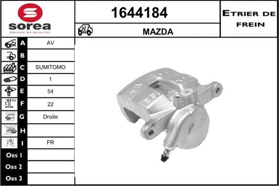 SNRA 1644184 - Тормозной суппорт autosila-amz.com