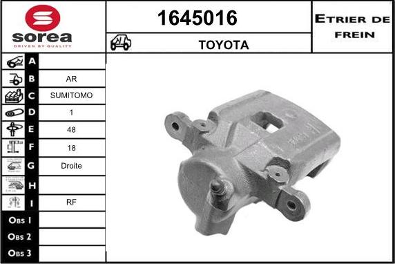 SNRA 1645016 - Тормозной суппорт autosila-amz.com