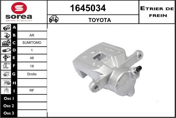 SNRA 1645034 - Тормозной суппорт autosila-amz.com