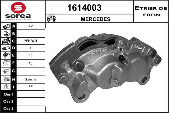 SNRA 1614003 - Тормозной суппорт autosila-amz.com