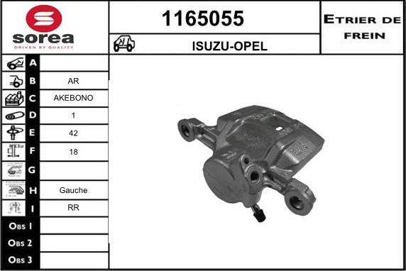 SNRA 1165055 - Тормозной суппорт autosila-amz.com