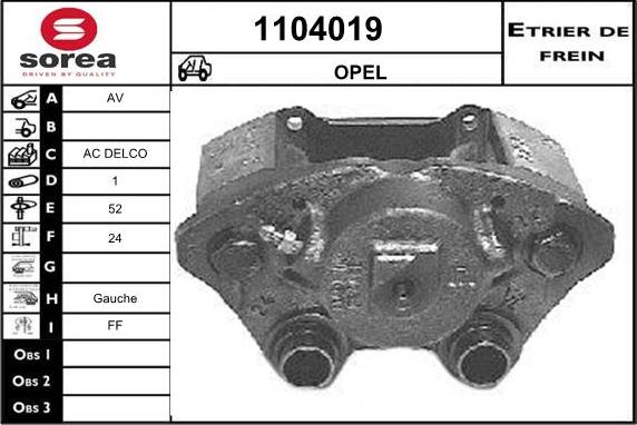 SNRA 1104019 - Тормозной суппорт autosila-amz.com