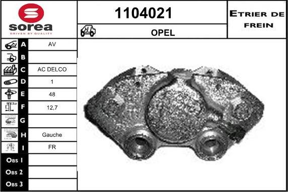 SNRA 1104021 - Тормозной суппорт autosila-amz.com