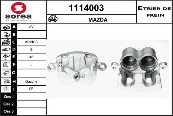 SNRA 1114003 - Тормозной суппорт autosila-amz.com