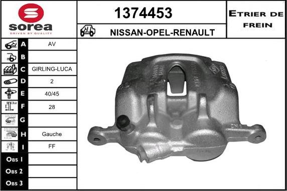 SNRA 1374453 - Тормозной суппорт autosila-amz.com