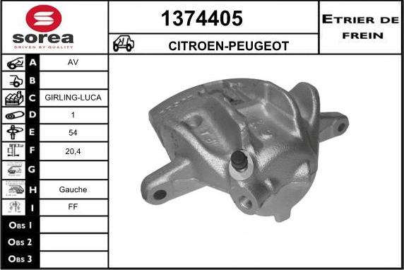 SNRA 1374405 - Тормозной суппорт autosila-amz.com