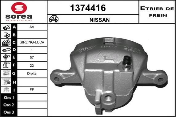 SNRA 1374416 - Тормозной суппорт autosila-amz.com
