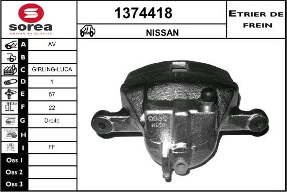 SNRA 1374418 - Тормозной суппорт autosila-amz.com