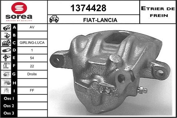 SNRA 1374428 - Тормозной суппорт autosila-amz.com