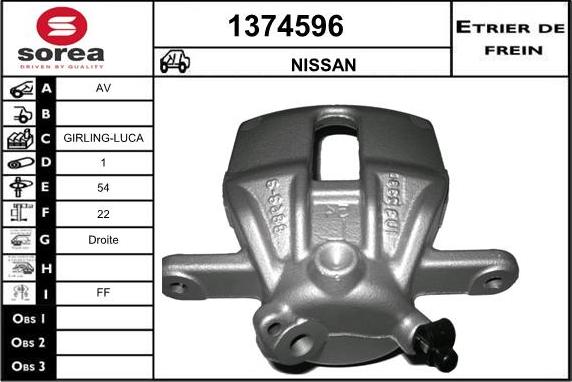 SNRA 1374596 - Тормозной суппорт autosila-amz.com