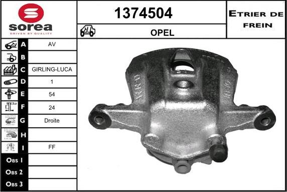 SNRA 1374504 - Тормозной суппорт autosila-amz.com