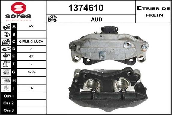 SNRA 1374610 - Тормозной суппорт autosila-amz.com