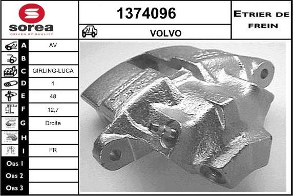 SNRA 1374096 - Тормозной суппорт autosila-amz.com