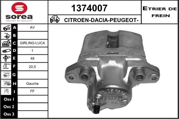 SNRA 1374007 - Тормозной суппорт autosila-amz.com
