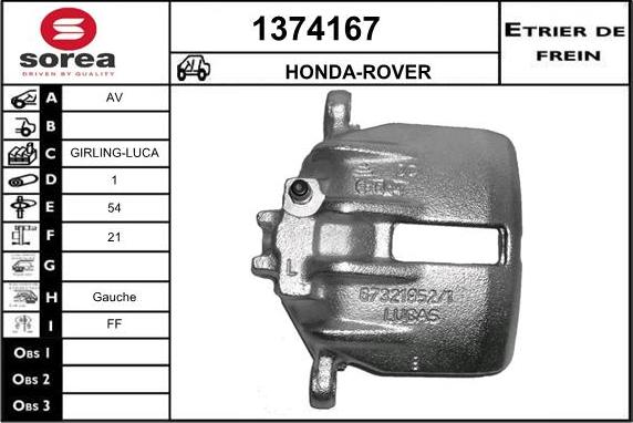 SNRA 1374167 - Тормозной суппорт autosila-amz.com