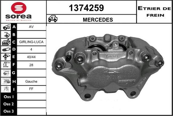 SNRA 1374259 - Тормозной суппорт autosila-amz.com