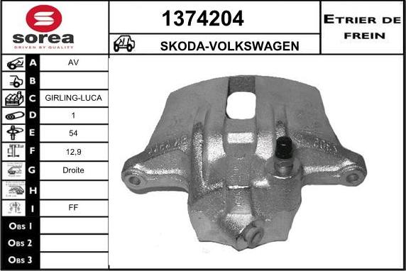 SNRA 1374204 - Тормозной суппорт autosila-amz.com