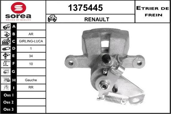 SNRA 1375445 - Тормозной суппорт autosila-amz.com