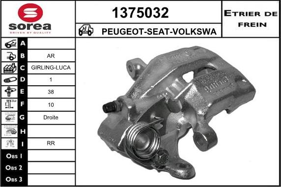 SNRA 1375032 - Тормозной суппорт autosila-amz.com