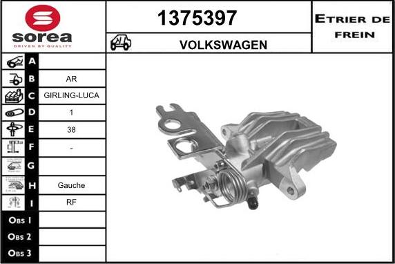 SNRA 1375397 - Тормозной суппорт autosila-amz.com