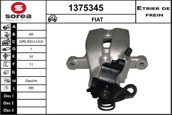 SNRA 1375345 - Тормозной суппорт autosila-amz.com