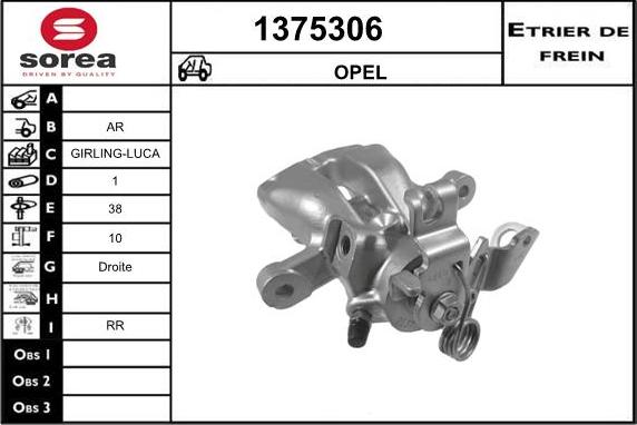 SNRA 1375306 - Тормозной суппорт autosila-amz.com