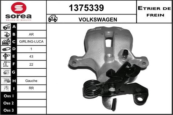 SNRA 1375339 - Тормозной суппорт autosila-amz.com