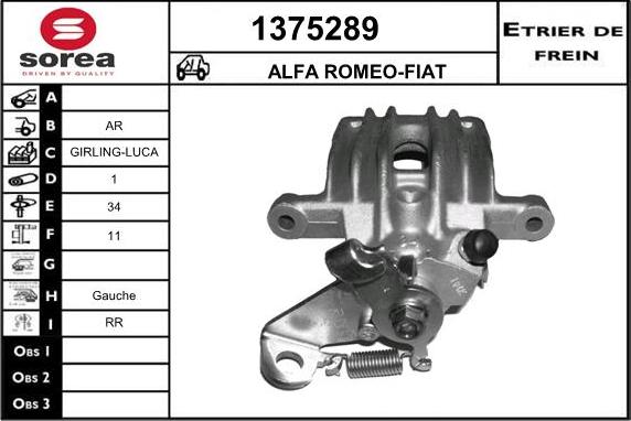 SNRA 1375289 - Тормозной суппорт autosila-amz.com