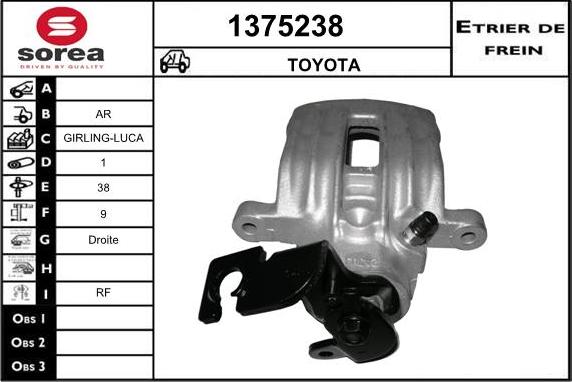SNRA 1375238 - Тормозной суппорт autosila-amz.com