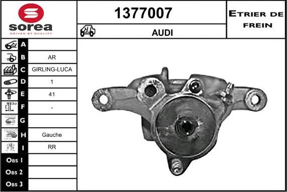 SNRA 1377007 - Тормозной суппорт autosila-amz.com