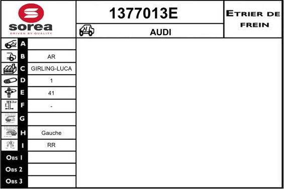 SNRA 1377013E - Тормозной суппорт autosila-amz.com