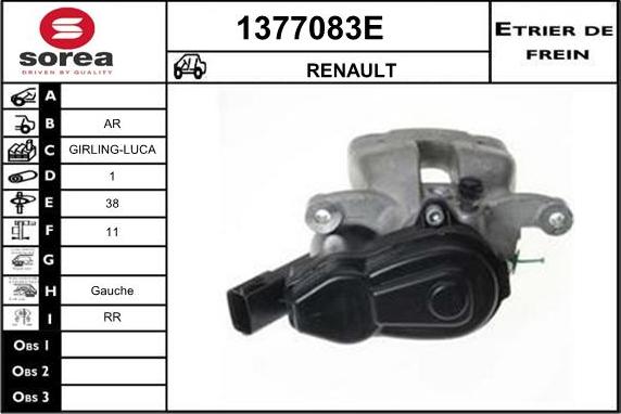 SNRA 1377083E - Тормозной суппорт autosila-amz.com