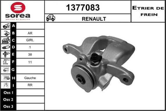 SNRA 1377083 - Тормозной суппорт autosila-amz.com